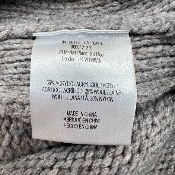 Nomad Morgan Carper Sleeveless Fringe Turtleneck Sweater Dress Gray Size Small - Picture 11 of 13